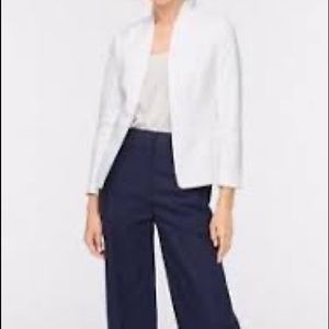 J.CREW, Stretch Linen Going-out Blazer In White, Size 4